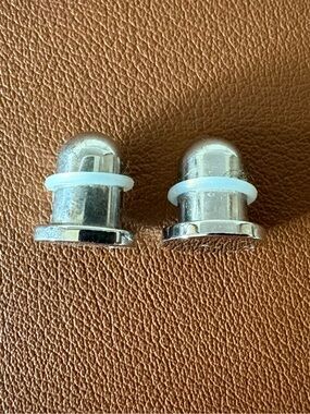 Sterling Silver Chrome Dome End Plugs 4g/5mm- Men's Jewelry Accessory